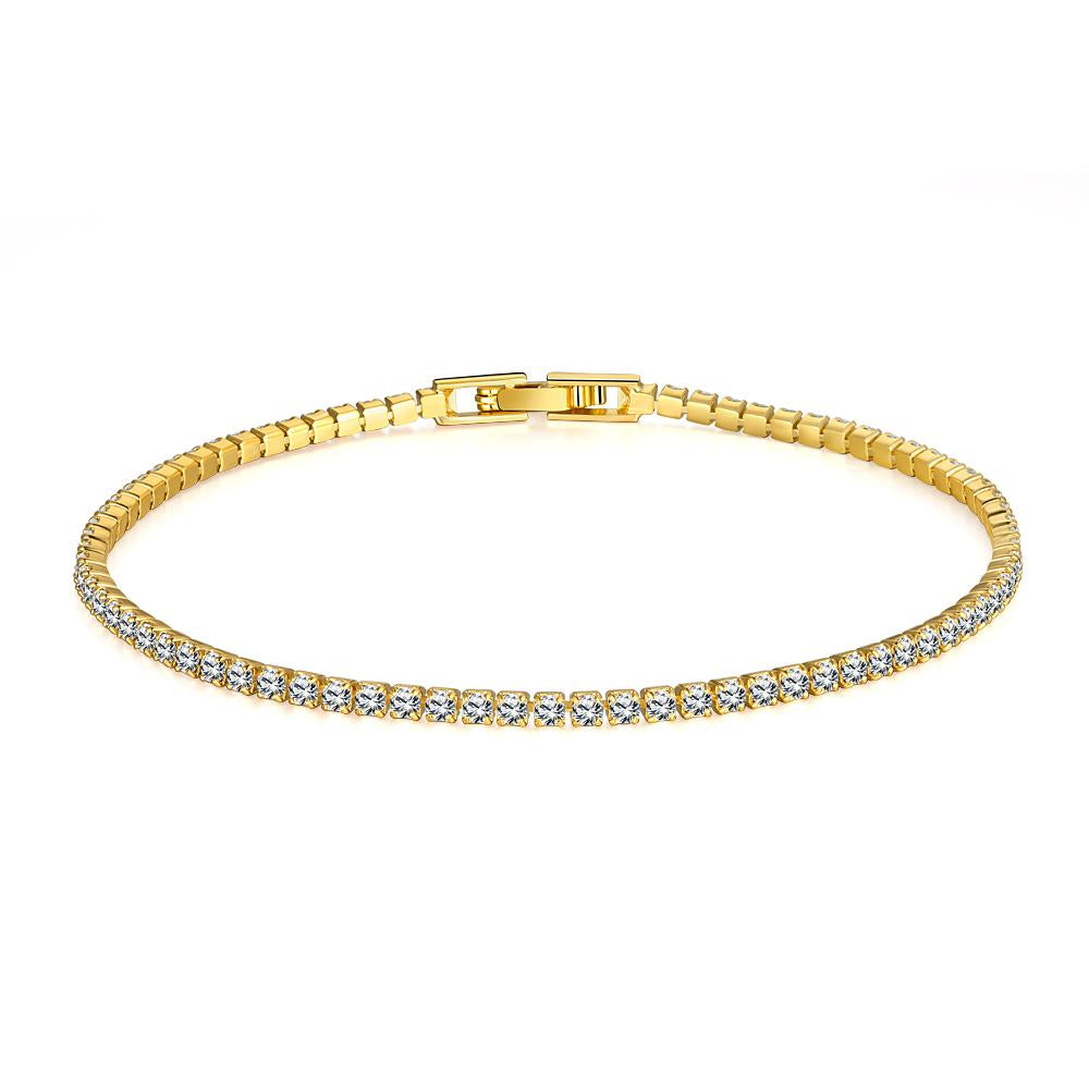 10.00 CT White Topaz Gemstone 3mm Classic Round Tennis Bracelet - Available in 10+ Options