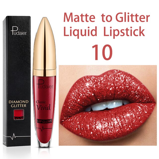 Long Lasting Matte Glitter Liquid Shiny Lip Gloss