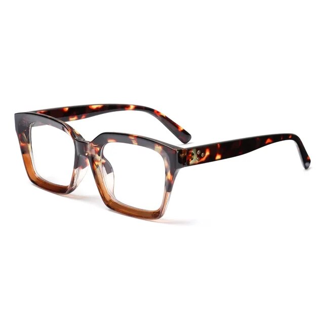 Men Women Fashion Oversized Square Reading Glasses Large Frame Eyeglasses