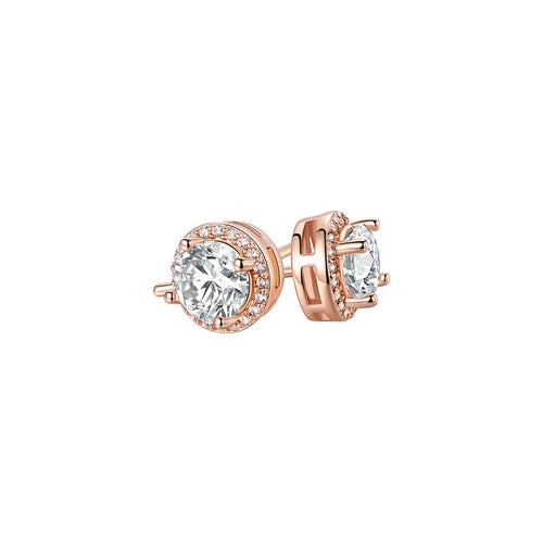 Halo Stud Earrings with  Crystals with FREE Gift Box