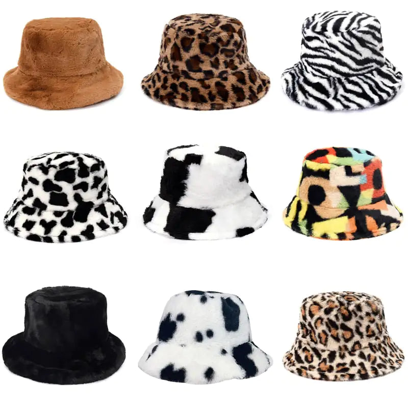 Winter Fluffy Bucket Hats