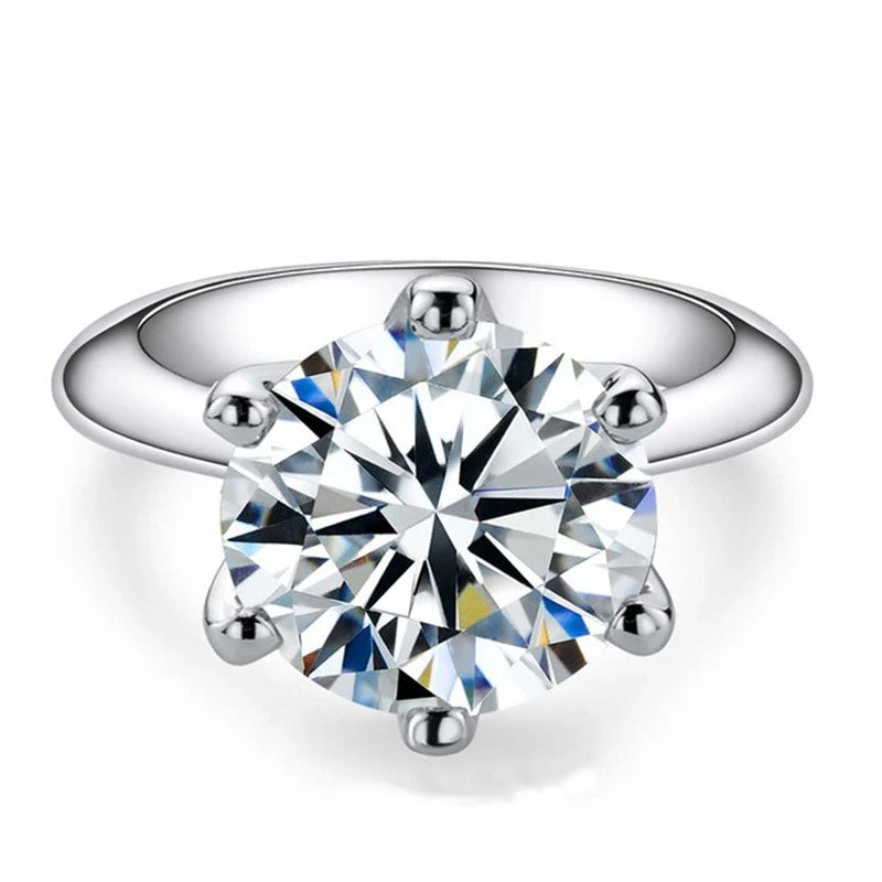 GRA Certified 1-5CT Moissanite Ring VVS1 Lab Diamond Solitaire Ring