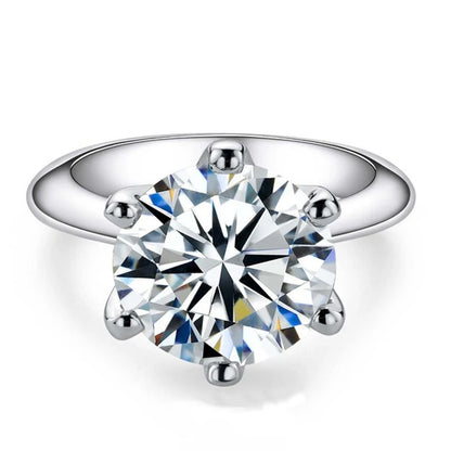 GRA Certified 1-5CT Moissanite Ring VVS1 Lab Diamond Solitaire Ring