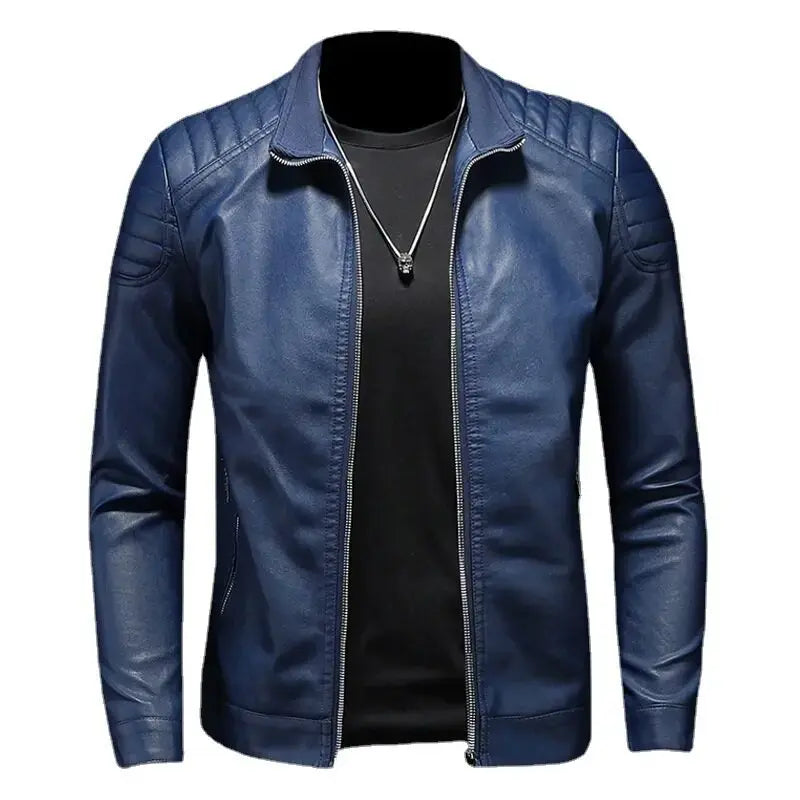 Motorcycle Leather Jacket Men