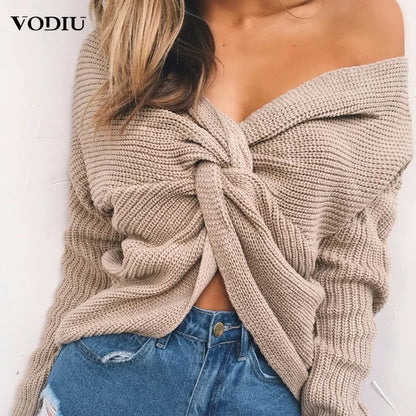 Knitted V-Neck sweater