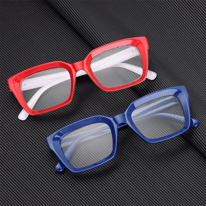 Men Women Fashion Oversized Square Reading Glasses Large Frame Eyeglasses