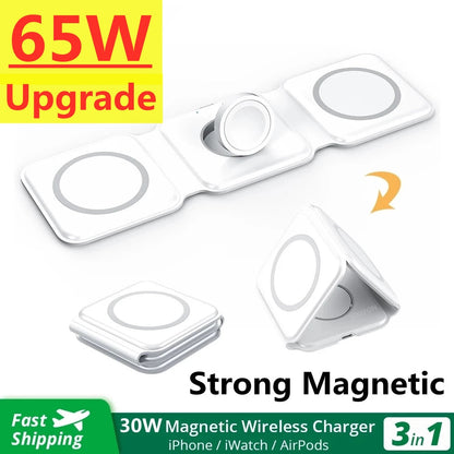 3 in 1 Magnetic Wireless Charger Pad